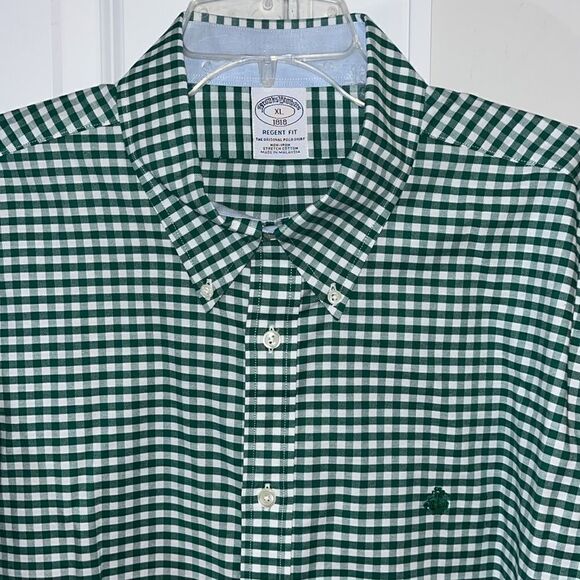 Brooks Brothers Regent Non-Iron Michigan State Spartans Sparty Supima Gingham XL - Picture 1 of 6